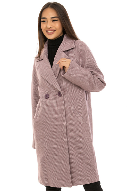 AOSILEIBANG 8812 РОЗОВ. Пальто женское AOSILEIBANG цвет Розовый