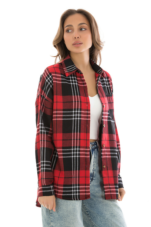 Fashion R-9058 КРАСНЫЙ Рубашка женская FASHION цвет Красный