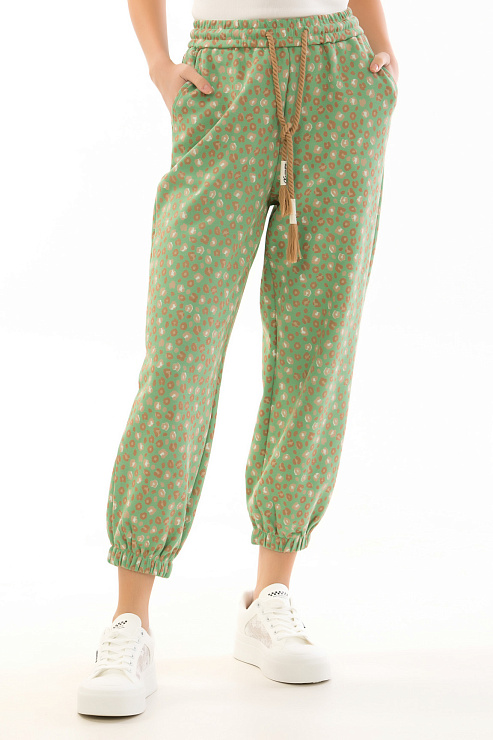 CHEERDUCK/2025 Б6608 ЗЕЛЕНЫЙ Брюки женские CHEERDUCK цвет Зеленый