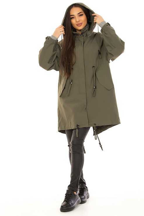 YIMOSIS 5301-1 ХАКИ Плащ женский YIMOSIS цвет Зеленый