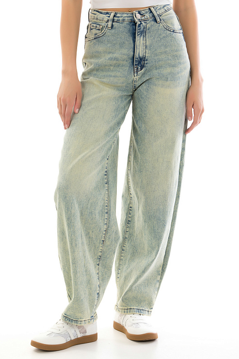 Fashion S-7956 ГОЛУБОЙ Джинсы женские FASHION цвет Голубой