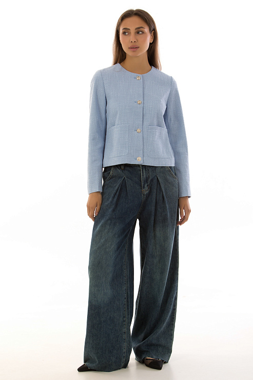 CHEERDUCK/2C19 9601-1 ГОЛУБОЙ Жакет женский CHEERDUCK цвет Голубой