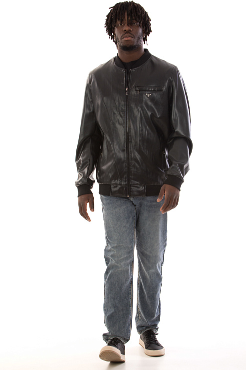 CHEERDUCK/MM P129 ЧЕРНЫЙ Куртка кожаная мужская CHEERDUCK цвет Черный