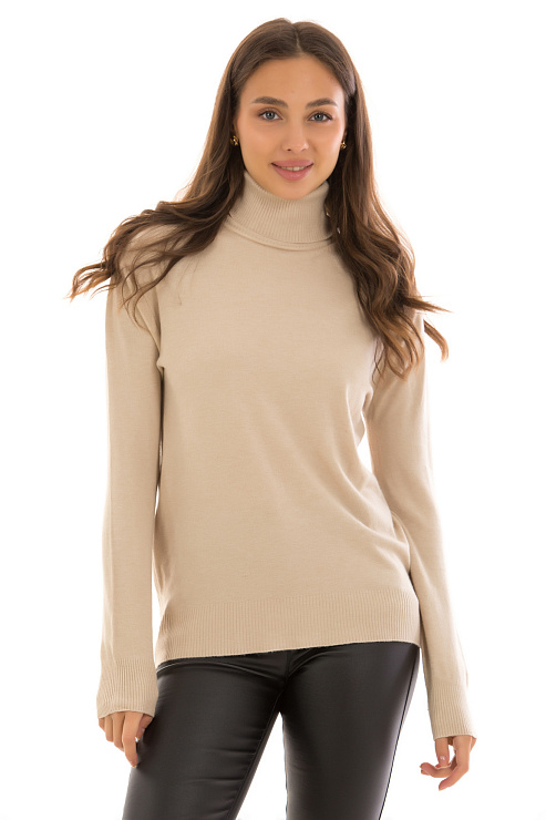 Fashion 3466 БЕЖЕВЫЙ Водолазка женская FASHION цвет Бежевый