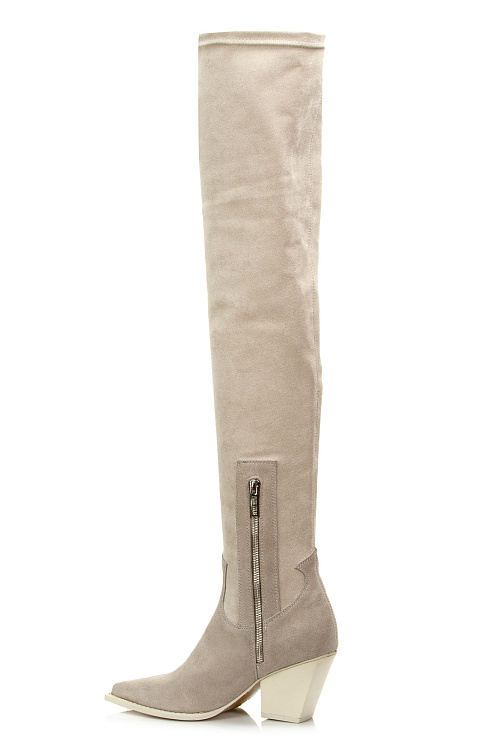 Ботфорты на каблуке BELLABOA цвет Бежевый