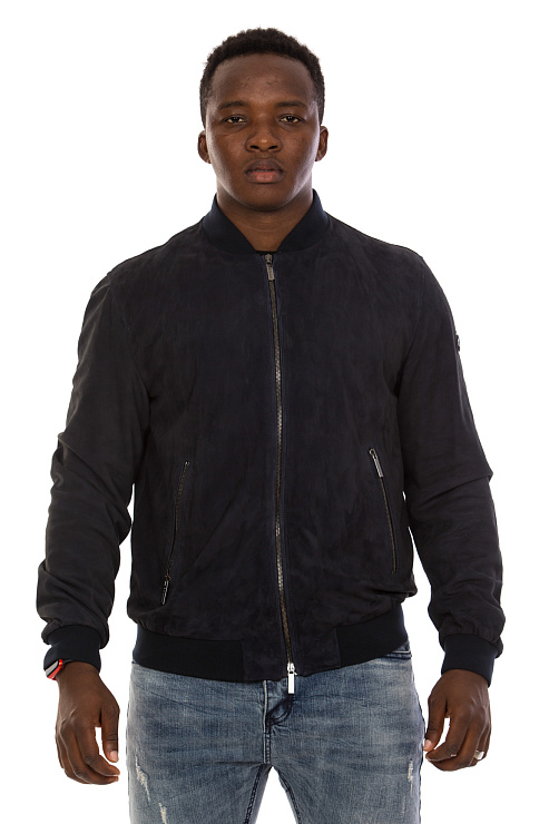 BALDININI E2E840SUED1616 Бомбер мужской BALDININI цвет Синий