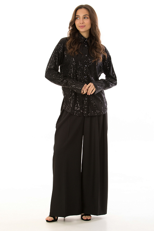 CHEERDUCK/MiX 2547 ЧЕРНЫЙ Рубашка женская CHEERDUCK цвет Черный