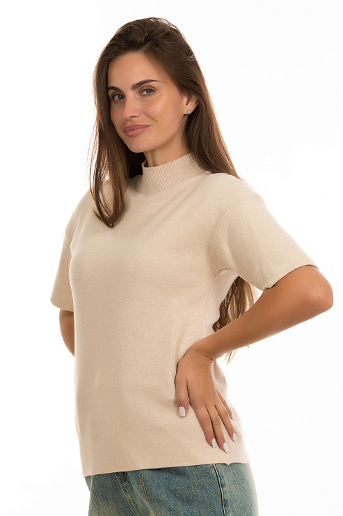 CHEERDUCK/11011 820 СВ.КОРИЧНЕВЫЙ Водолазка женская CHEERDUCK цвет Бежевый