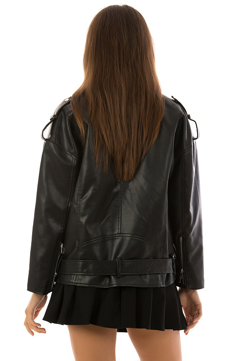 CHEERDUCK/2030 K2123 ЧЕРНЫЙ Куртка кожаная женская CHEERDUCK цвет Черный