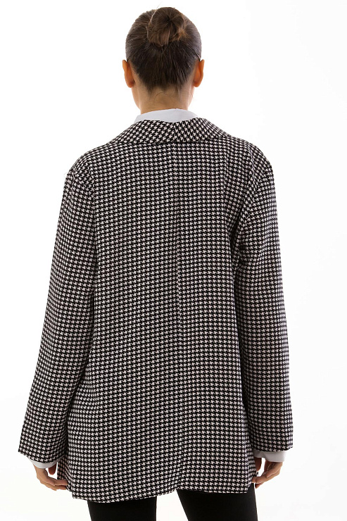 CHEERDUCK/FAH 011 БЕЛ.ЧЕРНЫЙ Пиджак женский CHEERDUCK цвет Белый