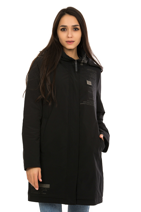 TANGCOI 7189 ЧЕРН. Плащ женский TANGCOI цвет Черный