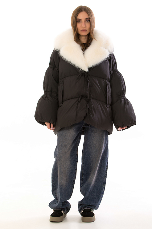 TOWMY С358 ЧЕРНЫЙ Пуховик женский TOWMY цвет Черный