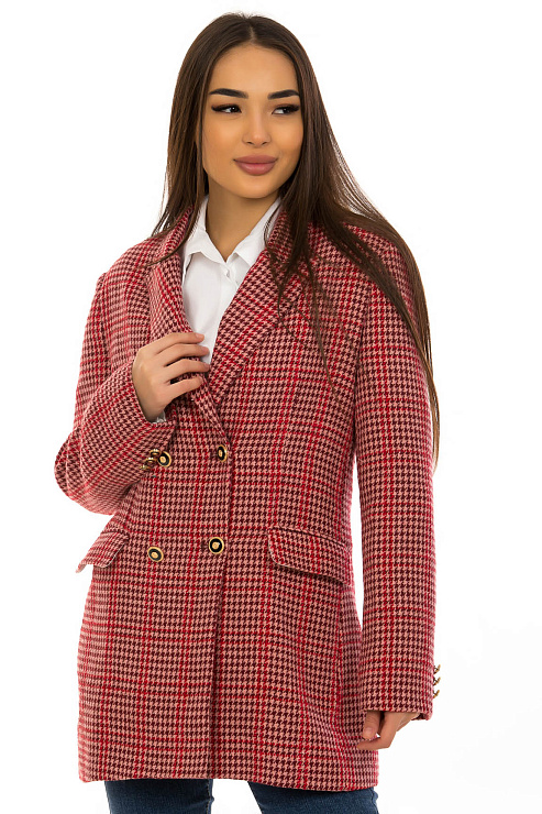 CHEERDUCK/2C19 123-1 КРАСНЫЙ Пиджак женский CHEERDUCK цвет Красный