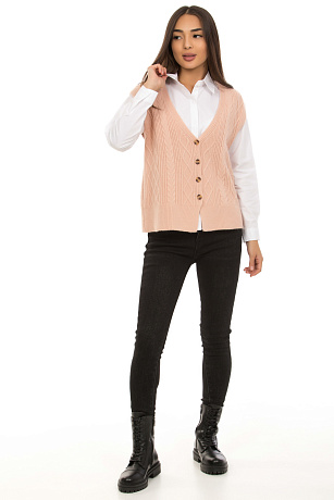 CHEER&DUCK/LELE 8815 РОЗОВ. Жилет женский CHEERDUCK цвет Розовый