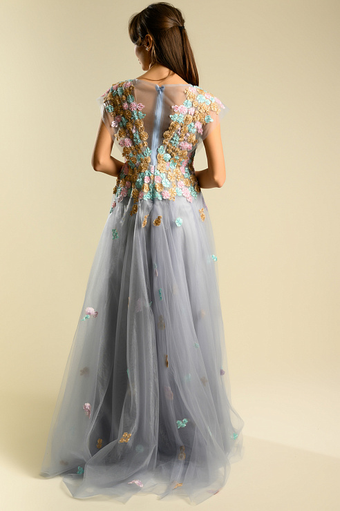 BELLABOA 1016 ГОЛУБОЙ Вечернее платье BELLABOA цвет Голубой