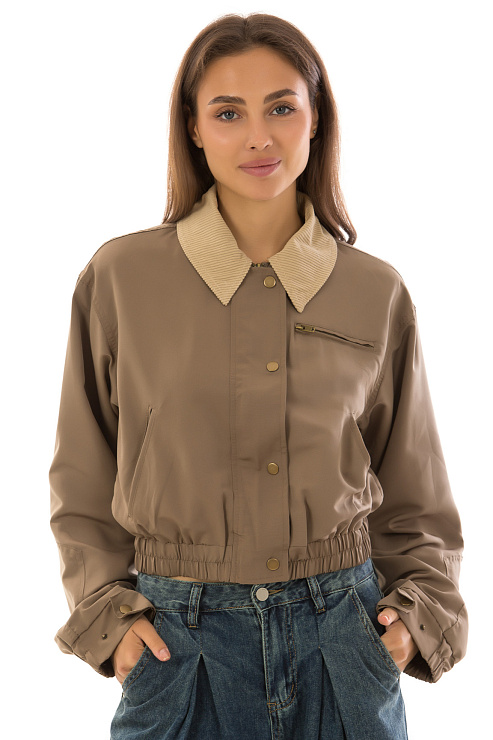 CHEERDUCK/2C19 9600 КОРИЧНЕВЫЙ Бомбер женский CHEERDUCK цвет Коричневый