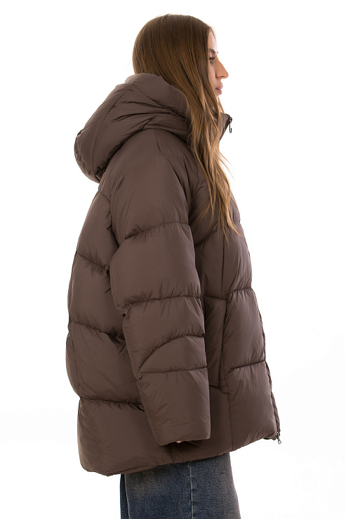 TOWMY A067 КОРИЧНЕВЫЙ Пуховик женский TOWMY цвет Коричневый