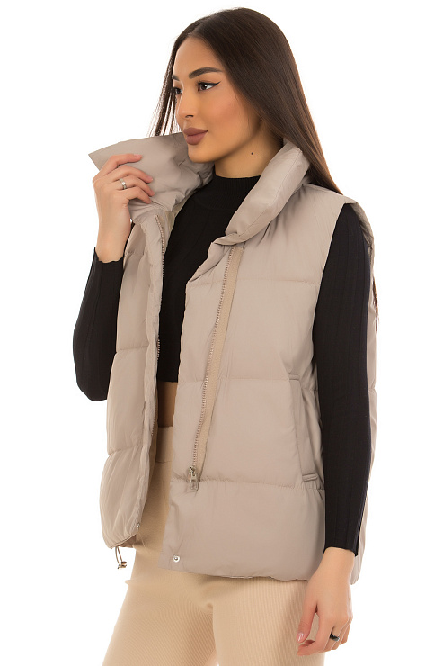 CHEERDUCK/B57 23280 БЕЖЕВЫЙ Жилет женский CHEERDUCK цвет Бежевый