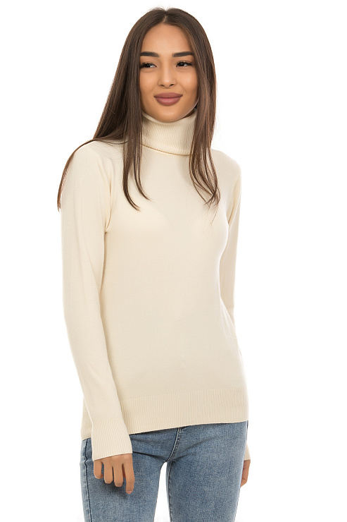 CHEER&DUCK/11011 922 БЕЖЕВЫЙ Водолазка женская CHEERDUCK цвет Молочный