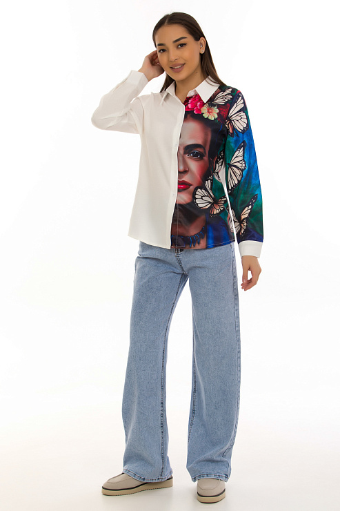 CHEERDUCK/5027 7075 СИНИЙ Блуза женская CHEERDUCK цвет Синий