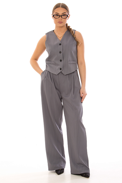 CHEERDUCK/2C19 6031 СЕРЫЙ Костюм классический женский CHEERDUCK цвет Серый