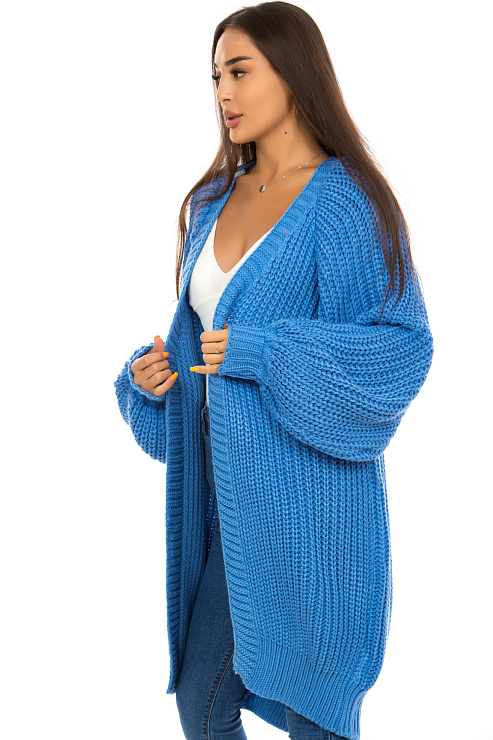 CHEERDUCK 4001 СИНИЙ Кардиган женский CHEERDUCK цвет Синий
