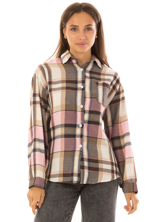 CHEERDUCK R-2008 КОРИЧНЕВЫЙ Рубашка женская CHEERDUCK цвет Коричневый