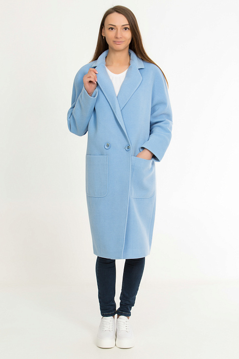LABAROTORIES FENIOUX 681 ГОЛУБ. Пальто женское LABAROTORIES FENIOUX цвет Голубой
