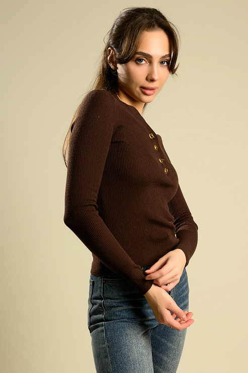 BELLABOA 111-123 КОРИЧНЕВЫЙ Кофта женская BELLABOA цвет Коричневый