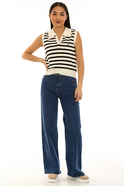 CHEERDUCK/2C19 6136-1 БЕЖ/ЧЕРНЫЙ Кофта женская CHEERDUCK цвет Черный