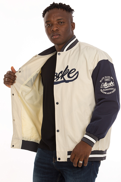 CHEERDUCK/GuaZ 2268-1 БЕЖЕВЫЙ Бомбер мужской CHEERDUCK цвет Бежевый