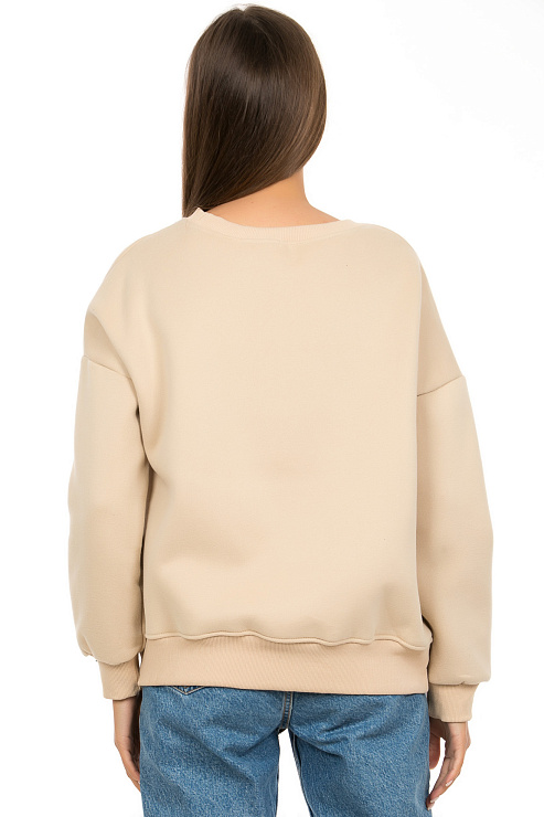 SHI FA MAN 5001 БЕЖ. Свитшот женский SHI FA MAN цвет Бежевый