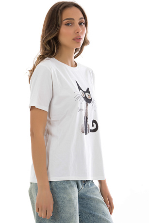 CHEERDUCK/2C19 2362 БЕЛЫЙ Футболка женская CHEERDUCK цвет Белый