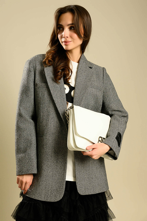 BELLABOA 111-90 СЕРЫЙ Пиджак женский BELLABOA цвет Серый