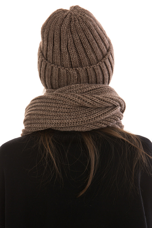 Шапка+снуд CHEERDUCK цвет Коричневый