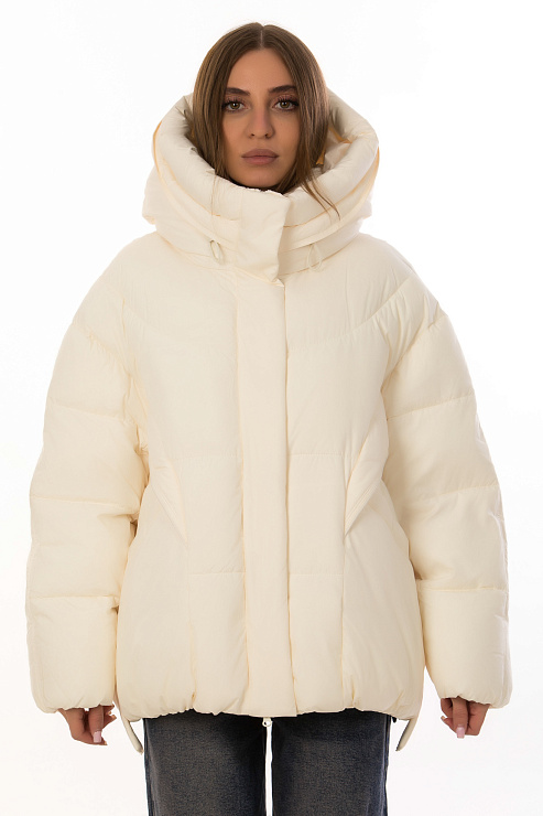 TOWMY C262 БЕЖЕВЫЙ Пуховик женский TOWMY цвет Бежевый