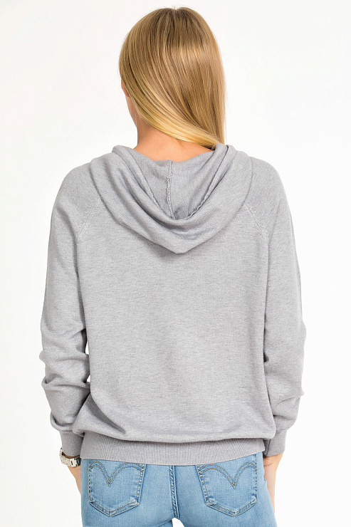 CHEER&DUCK/DAONNA 0381 СЕРЫЙ Худи женское CHEERDUCK цвет Серый