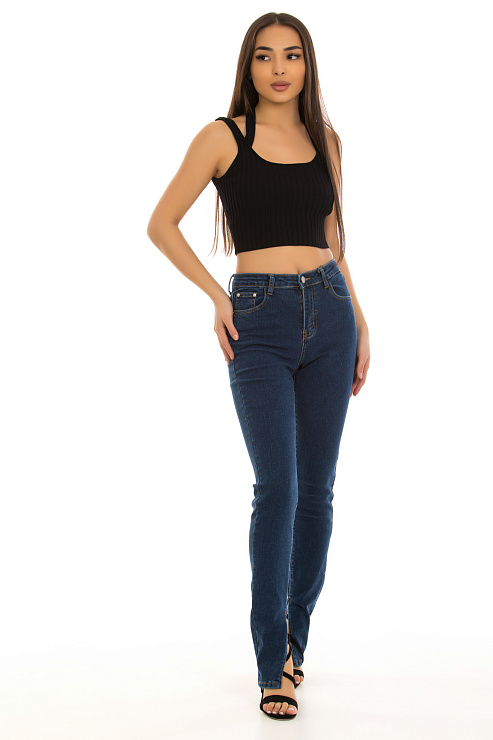 CHEERDUCK/2C19 9133 СИНИЙ Джинсы женские CHEERDUCK цвет Синий