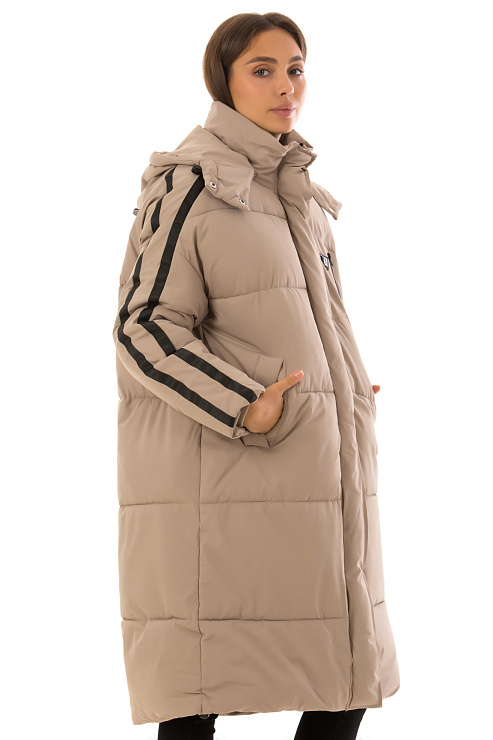 CHEERDUCK/2030 9123 БЕЖЕВЫЙ Пуховик женский CHEERDUCK цвет Бежевый