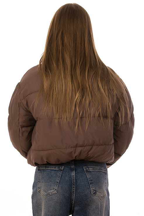 CHEERDUCK/2025 2662 КОРИЧНЕВЫЙ Куртка женская CHEERDUCK цвет Коричневый