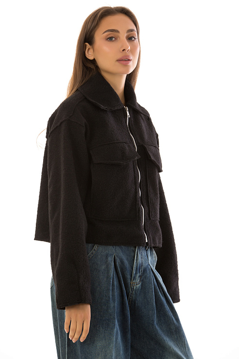 CHEERDUCK/2C19 219 ЧЕРНЫЙ Бомбер женский CHEERDUCK цвет Черный