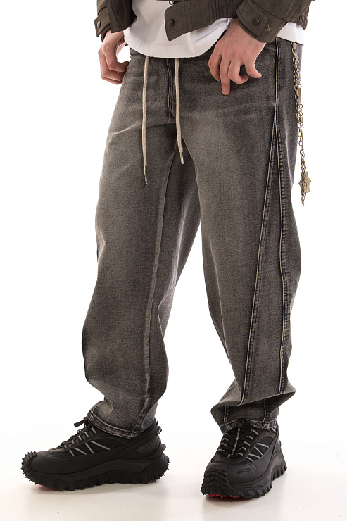 CHEERDUCK/4070 40363-1 СЕРЫЙ Джинсы мужские CHEERDUCK цвет Серый