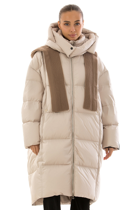 YIMOSIS 1721 БЕЖЕВЫЙ Пуховик женский YIMOSIS цвет Бежевый
