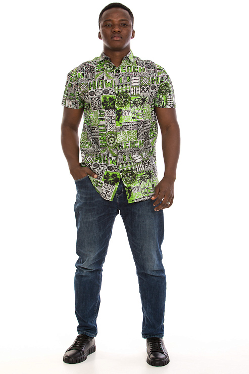 PREMMY/Dandy 50322 ЗЕЛЕН Рубашка мужская CHEERDUCK цвет Зеленый