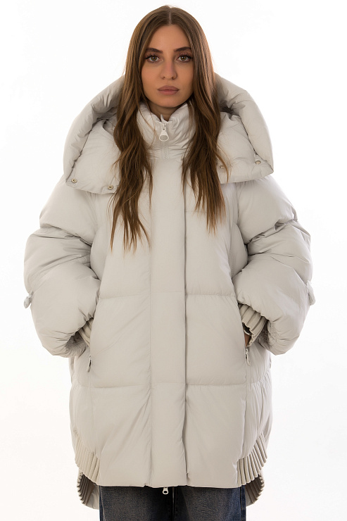 TOWMY D662 СЕРЫЙ Пуховик женский TOWMY цвет Серый