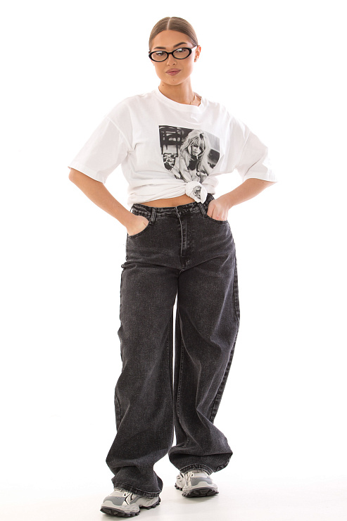 CHEERDUCK A-8106 СЕРЫЙ Джинсы женские CHEERDUCK цвет Серый