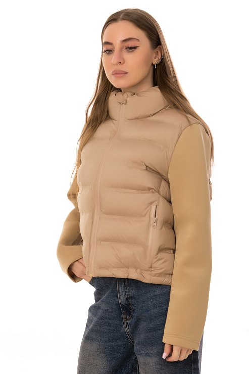 CHEERDUCK/2025 8823 БЕЖЕВЫЙ Куртка женская CHEERDUCK цвет Бежевый