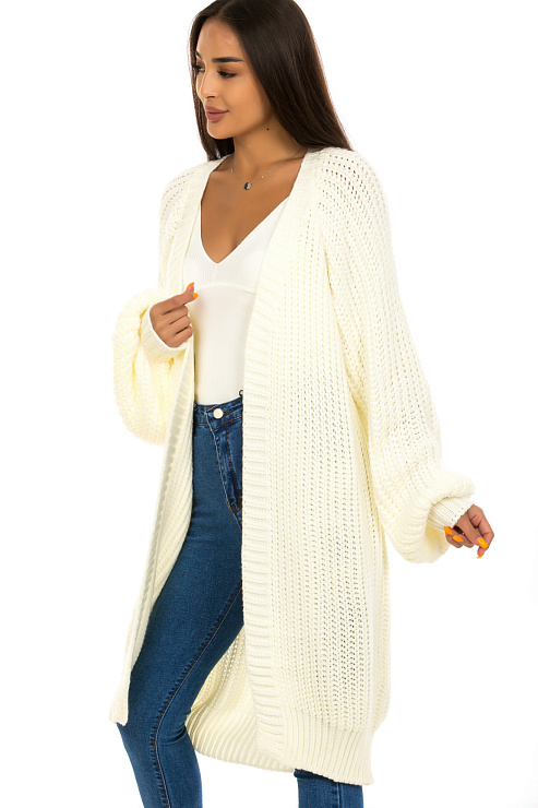 CHEERDUCK 4001 БЕЛЫЙ Кардиган женский CHEERDUCK цвет Белый