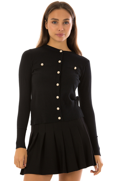 CHEERDUCK/HB Q1231 ЧЕРНЫЙ Кардиган женский CHEERDUCK цвет Черный