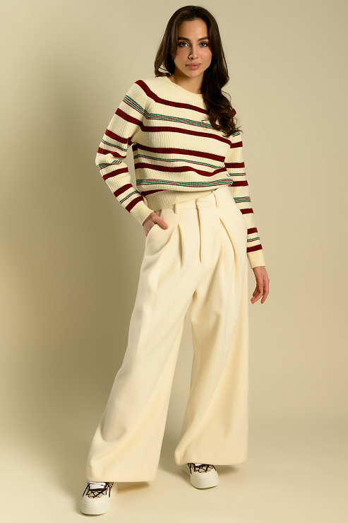 BELLABOA 126 WHITE Брюки женские классические BELLABOA цвет Белый